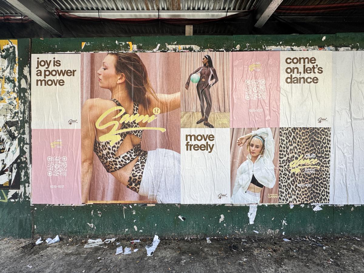 Street poster campaign at lululemon × GANNI — Williamsburg