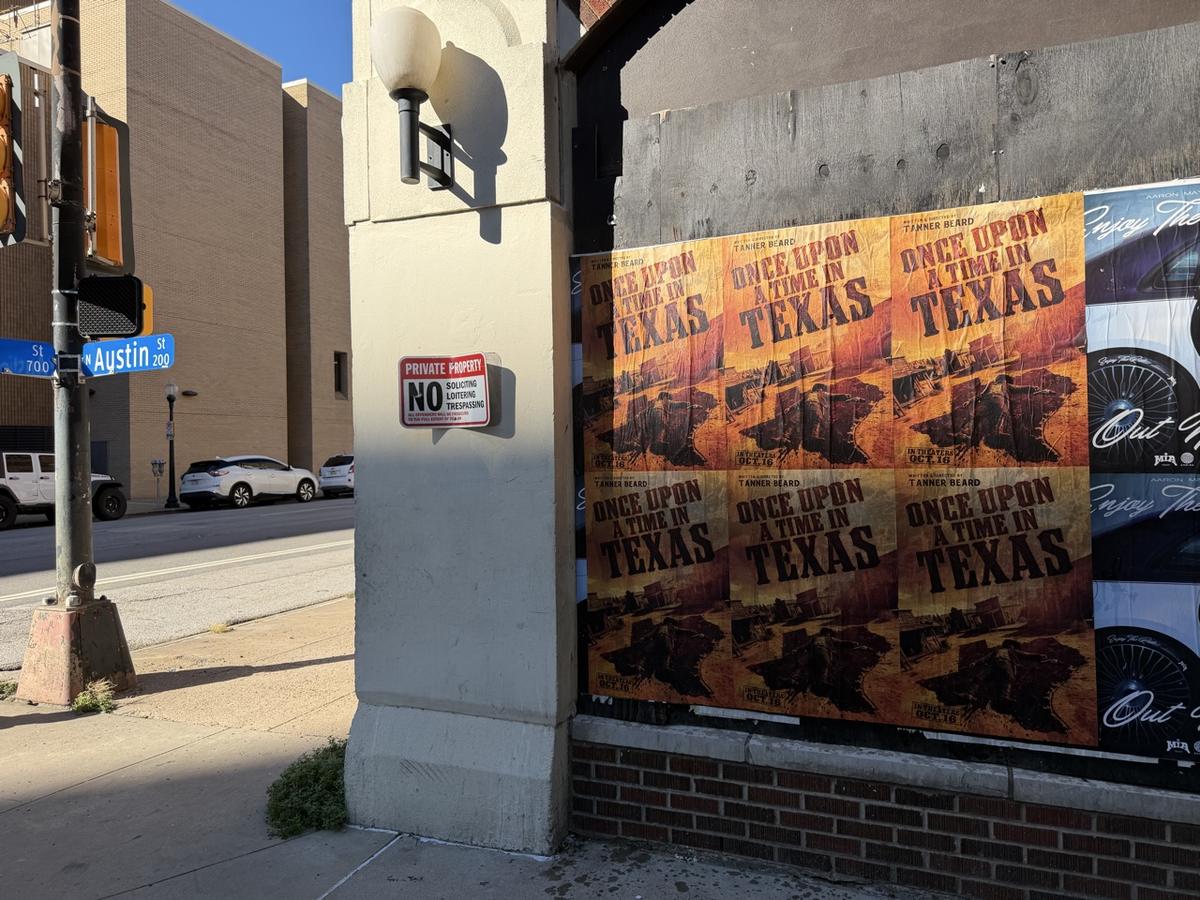 Street poster campaign at Once Upon a Time in Texas — Dallas